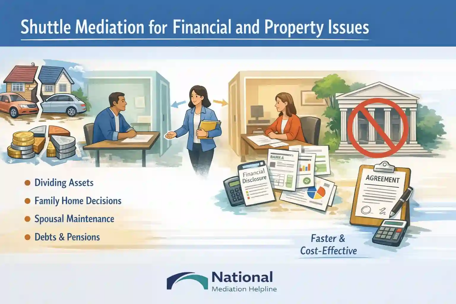 Shuttle Mediation for Financial and Property Issues Exeter