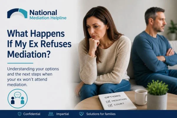 what if my ex refuses mediation Exeter?
